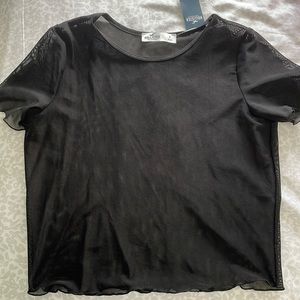 black see through top